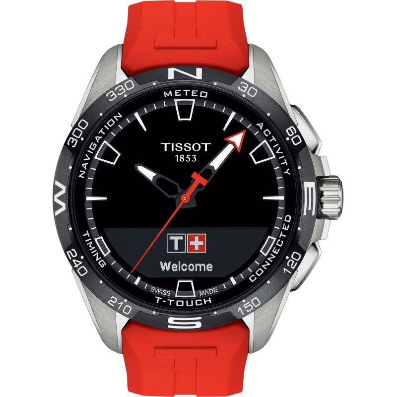 Mens Tissot Titanium Solar Powered Bluetooth Smartwatch